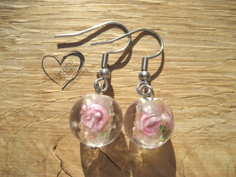 RŮŽOVÉ VINUTKY - VINUTÉ PERLE I. náušnice vinutky perly vinuté perle 