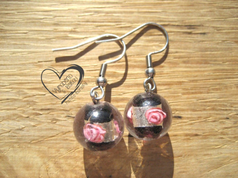 ČERNÉ VINUTKY - VINUTÉ PERLE náušnice vinutky perly vinuté perle 