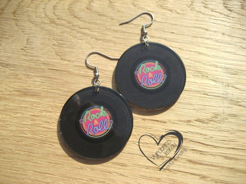 NÁUŠNICE - GRAMODESKY veselé hravé sranda náušnice pas 