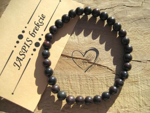 Náramek Jaspis Brekcie 6mm náramek minerál minerální pro alergiky 