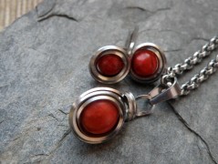 Náhrdelník - Tři kuličky larimaru