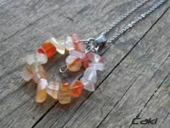 Náhrdelník - Tři kuličky larimaru