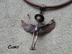 Náhrdelník - Tři kuličky larimaru