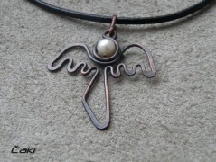 Náhrdelník - Tři kuličky larimaru