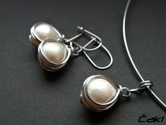 Náhrdelník - Tři kuličky larimaru