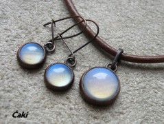 Náhrdelník - Tři kuličky larimaru