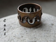 Náhrdelník - Tři kuličky larimaru