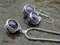 Náhrdelník - Tři kuličky larimaru