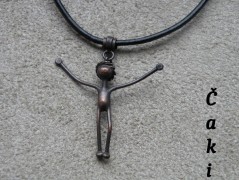 Náhrdelník - Tři kuličky larimaru