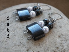 Náhrdelník - Tři kuličky larimaru