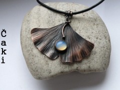 Náhrdelník - Tři kuličky larimaru