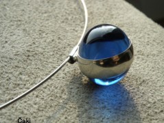 Náhrdelník - Tři kuličky larimaru