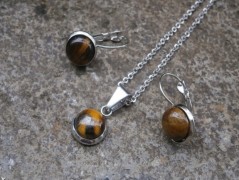 Náhrdelník - Tři kuličky larimaru