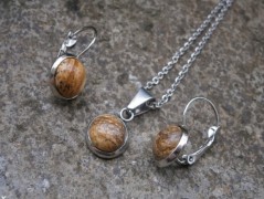 Náhrdelník - Tři kuličky larimaru