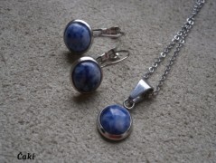 Náhrdelník - Tři kuličky larimaru