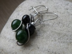 Náhrdelník - Tři kuličky larimaru