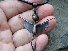 Náhrdelník - Tři kuličky larimaru