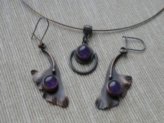 Náhrdelník - Tři kuličky larimaru