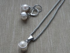 Náhrdelník - Tři kuličky larimaru