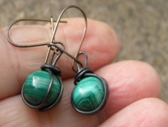 Náhrdelník - Tři kuličky larimaru