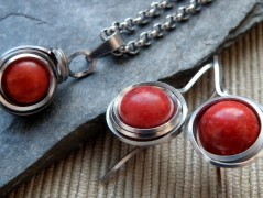 Náhrdelník - Tři kuličky larimaru