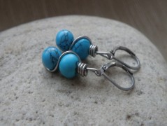 Náhrdelník - Tři kuličky larimaru