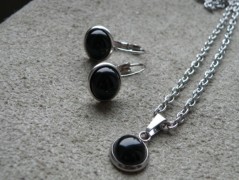 Náhrdelník - Tři kuličky larimaru