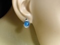 Nušnice , nerez , modrý jadeit