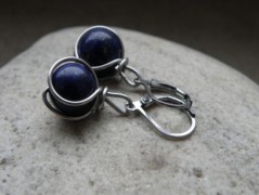 Náhrdelník - Tři kuličky larimaru