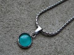 Náhrdelník - Tři kuličky larimaru