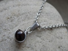 Náhrdelník - Tři kuličky larimaru