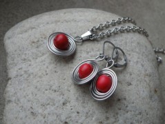 Náhrdelník - Tři kuličky larimaru