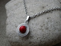 Náhrdelník - Tři kuličky larimaru