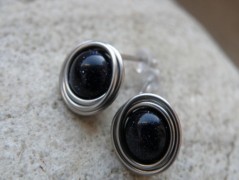 Náhrdelník - Tři kuličky larimaru