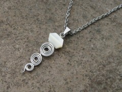 Náhrdelník - Tři kuličky larimaru