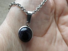 Náhrdelník - Tři kuličky larimaru