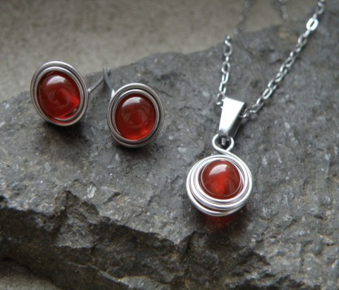 Souprava karneolová přívěšek souprava karneol 