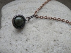 Náhrdelník - Tři kuličky larimaru