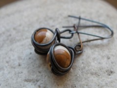 Náhrdelník - Tři kuličky larimaru