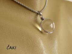 Náhrdelník - Tři kuličky larimaru