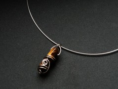 Náhrdelník - Tři kuličky larimaru