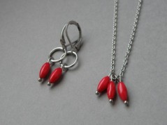 Náhrdelník - Tři kuličky larimaru