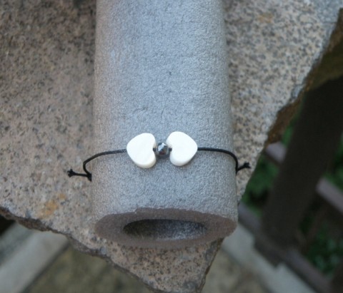 Náramek - dáreček  pro nejmilejší náramek perleť textilní 