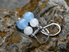 Náhrdelník - Tři kuličky larimaru