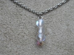 Náhrdelník - Tři kuličky larimaru