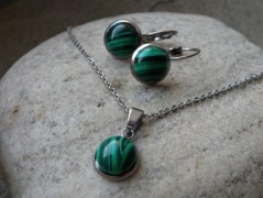 Náhrdelník - Tři kuličky larimaru