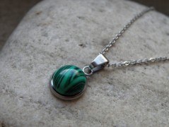 Náhrdelník - Tři kuličky larimaru