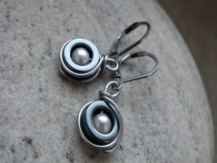 Náhrdelník - Tři kuličky larimaru