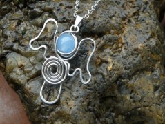 Náhrdelník - Tři kuličky larimaru