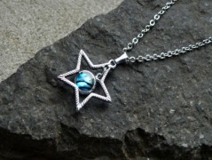 Náhrdelník - Tři kuličky larimaru